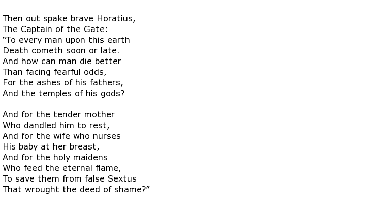 horatius poem