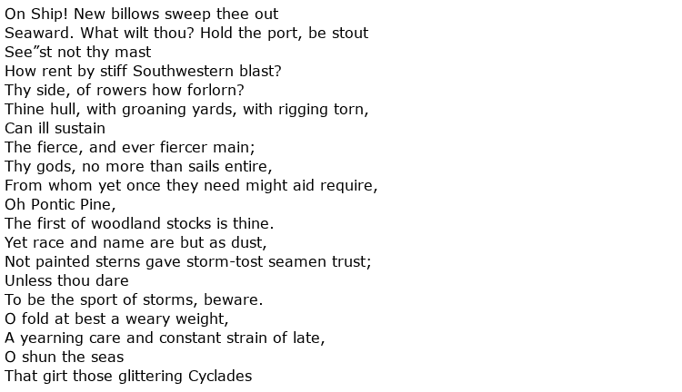 Ode Poems My Poetic Side