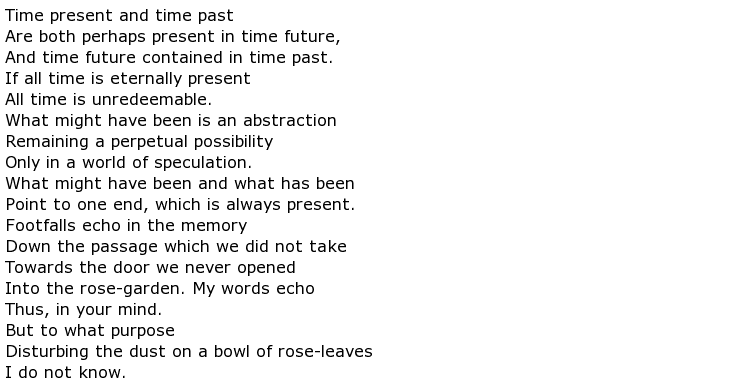 t s eliot poems