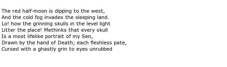 Ambrose Bierce Poems > My poetic side