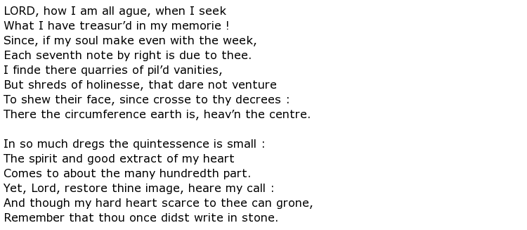 george herbert most famous poem